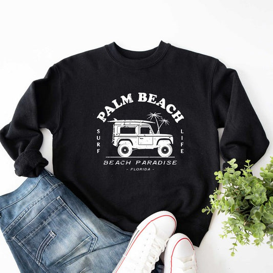 Palm Beach Truck Graphic Sweatshirt - lolaluxeshop