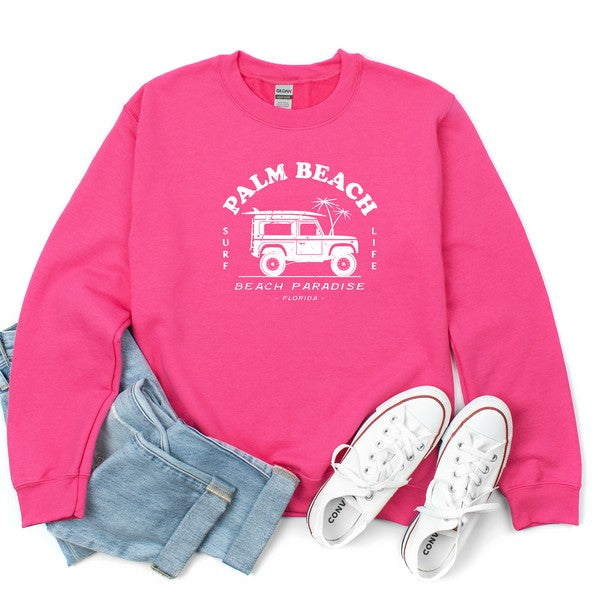 Palm Beach Truck Graphic Sweatshirt - lolaluxeshop