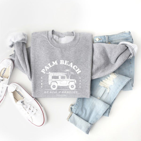 Palm Beach Truck Graphic Sweatshirt - lolaluxeshop