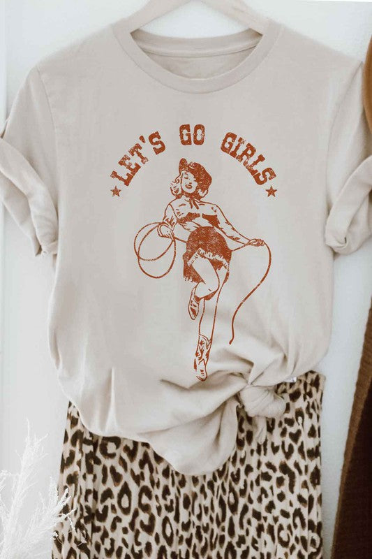 LETS GO GIRLS WESTERN OVERSIZED GRAPHIC TEE - lolaluxeshop