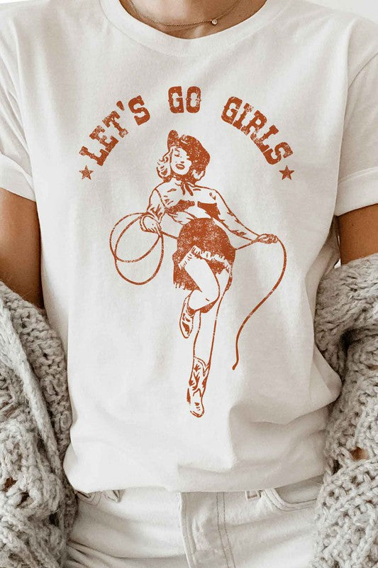 LETS GO GIRLS WESTERN OVERSIZED GRAPHIC TEE - lolaluxeshop