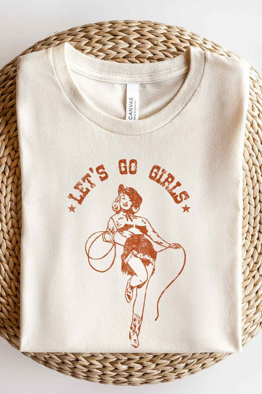 LETS GO GIRLS WESTERN OVERSIZED GRAPHIC TEE - lolaluxeshop