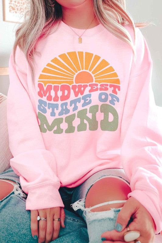 MIDWEST STATE OF MIND GRAPHIC SWEATSHIRT - lolaluxeshop