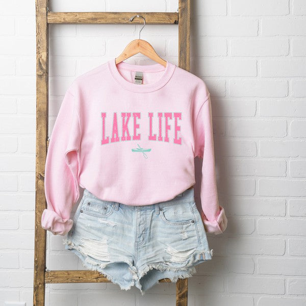 Lake Life Canoe Graphic Sweatshirt - lolaluxeshop