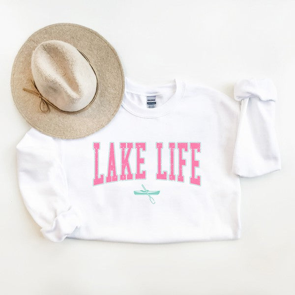 Lake Life Canoe Graphic Sweatshirt - lolaluxeshop