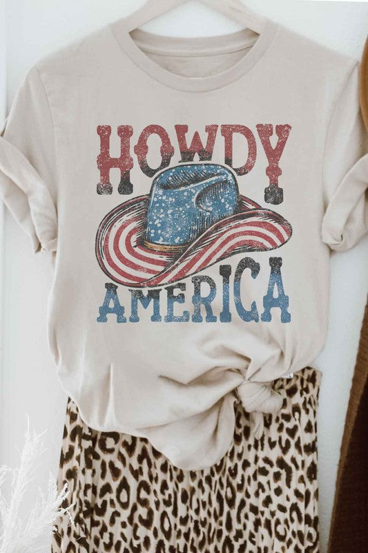 HOWDY AMERICA USA GRAPHIC PLUS SIZE TEE - lolaluxeshop