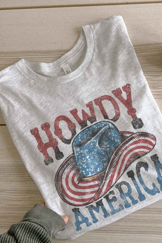 HOWDY AMERICA USA GRAPHIC PLUS SIZE TEE - lolaluxeshop