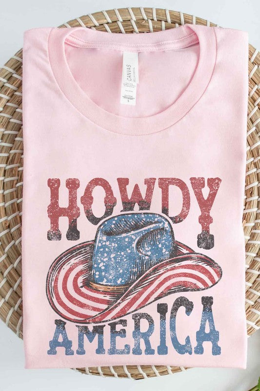 HOWDY AMERICA USA GRAPHIC PLUS SIZE TEE - lolaluxeshop