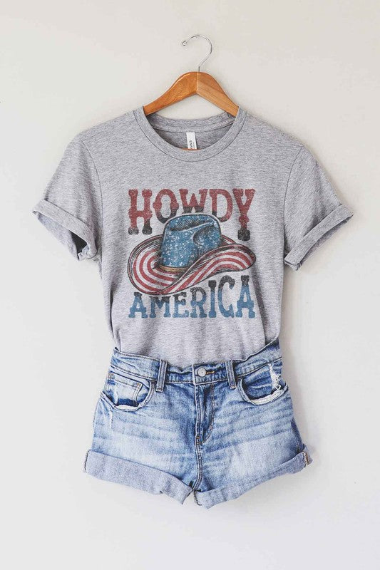 HOWDY AMERICA USA GRAPHIC PLUS SIZE TEE - lolaluxeshop