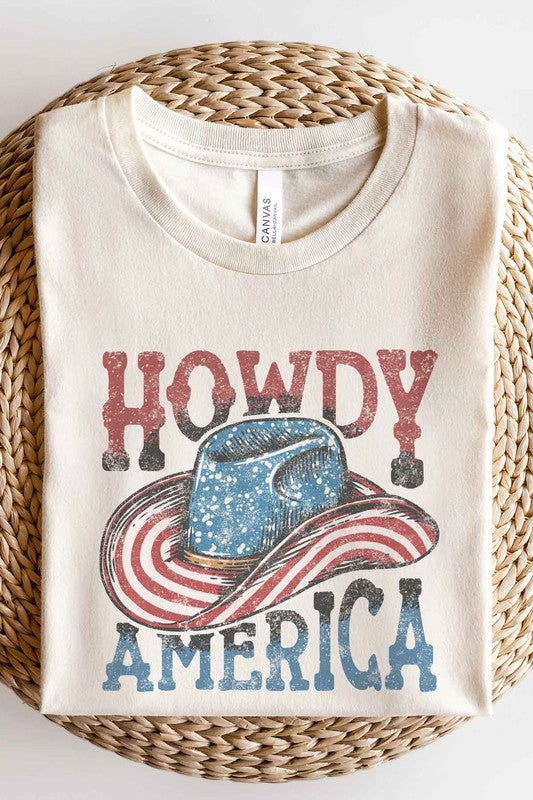 HOWDY AMERICA USA GRAPHIC PLUS SIZE TEE - lolaluxeshop