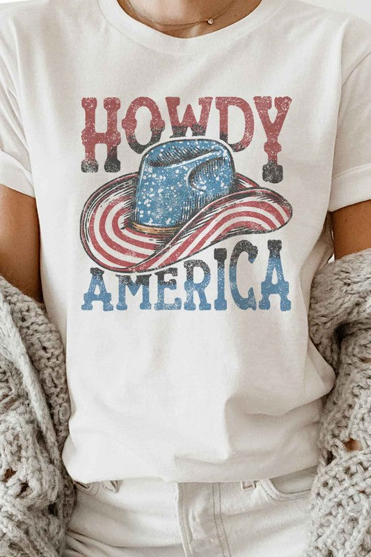 HOWDY AMERICA USA GRAPHIC PLUS SIZE TEE - lolaluxeshop