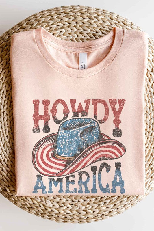 HOWDY AMERICA USA GRAPHIC PLUS SIZE TEE - lolaluxeshop