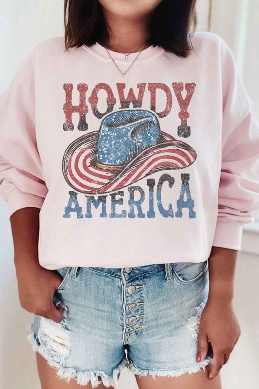 HOWDY AMERICA USA GRAPHIC SWEATSHIRT - lolaluxeshop