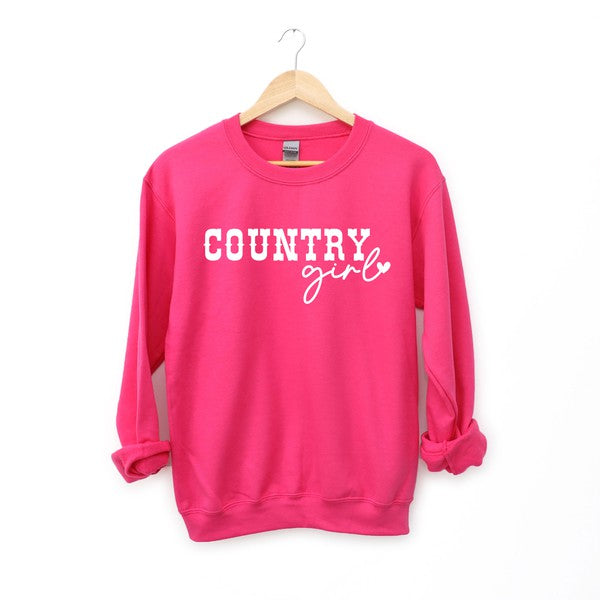 Country Girl Heart Graphic Sweatshirt - lolaluxeshop