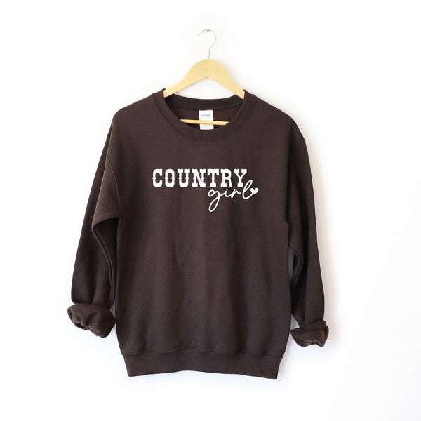 Country Girl Heart Graphic Sweatshirt - lolaluxeshop