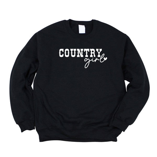 Country Girl Heart Graphic Sweatshirt - lolaluxeshop