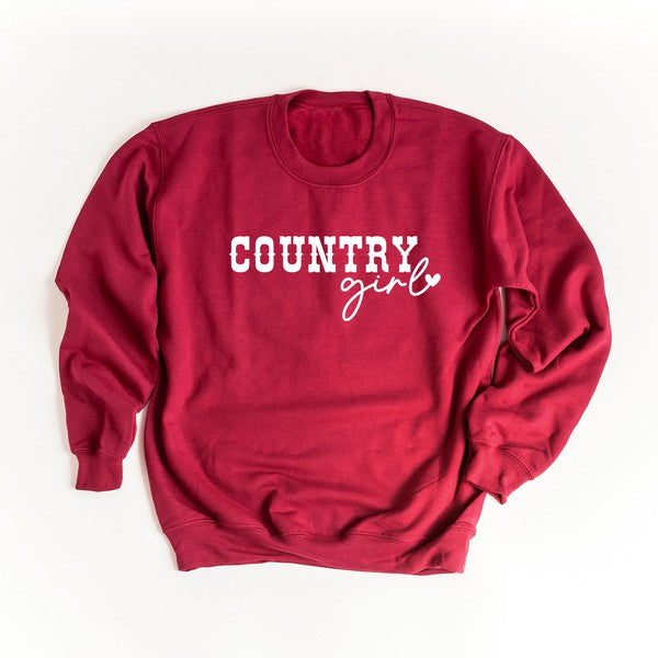 Country Girl Heart Graphic Sweatshirt - lolaluxeshop