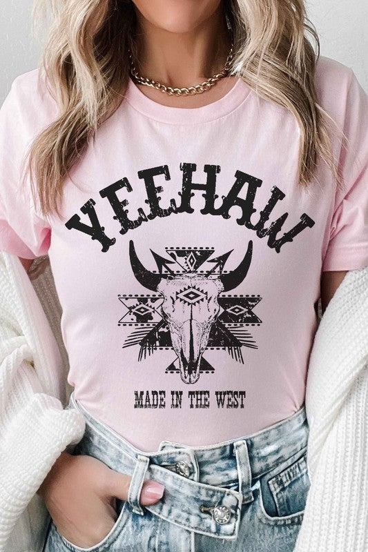 YEEHAW AZTEC LONGHORN GRAPHIC TEE - lolaluxeshop