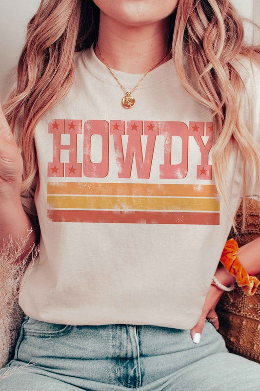 RETRO HOWDY STARS GRAPHIC TEE - lolaluxeshop