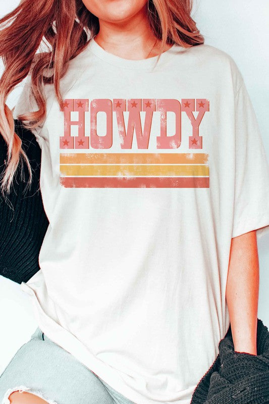 RETRO HOWDY STARS GRAPHIC TEE - lolaluxeshop