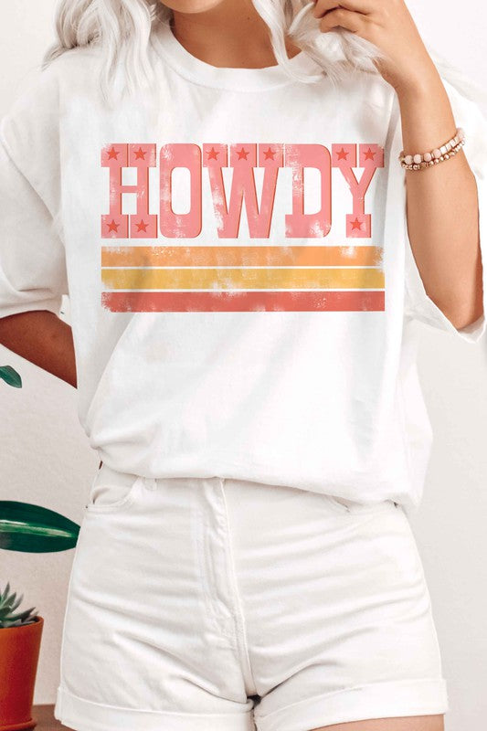 RETRO HOWDY STARS GRAPHIC TEE - lolaluxeshop