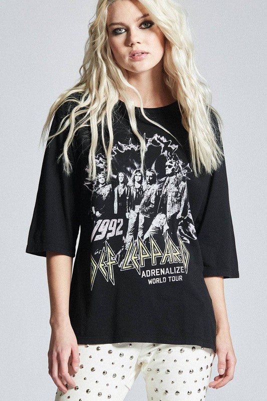 Def Leppard Adrenalize World Tour 3/4 Sleeve Tee - lolaluxeshop