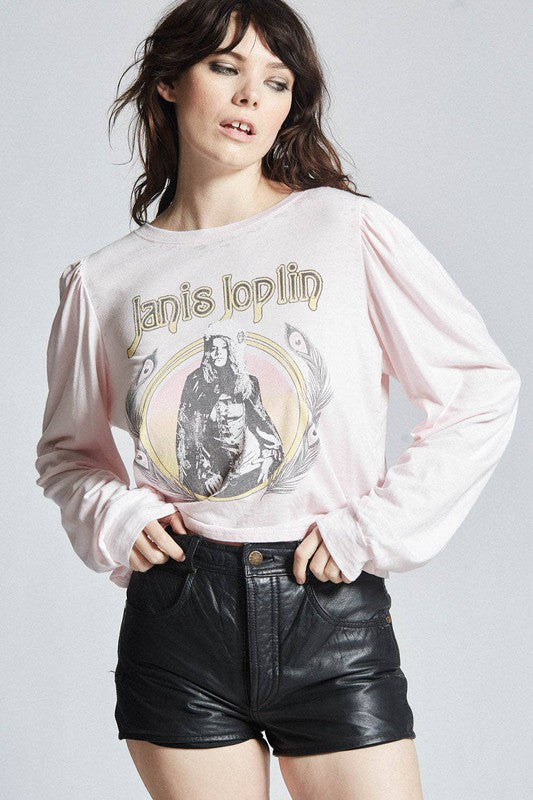 Janis Joplin Puff Long Sleeve Tee - lolaluxeshop