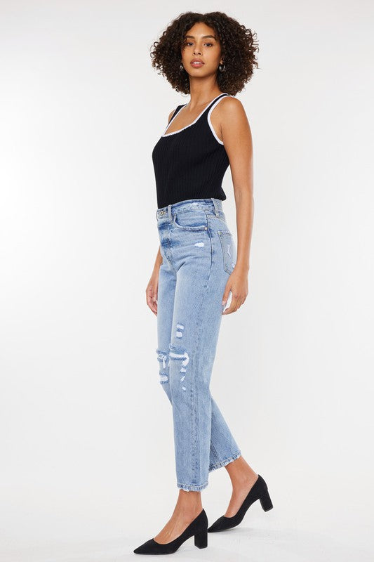 High Rise 90's Boyfriend Jeans - lolaluxeshop