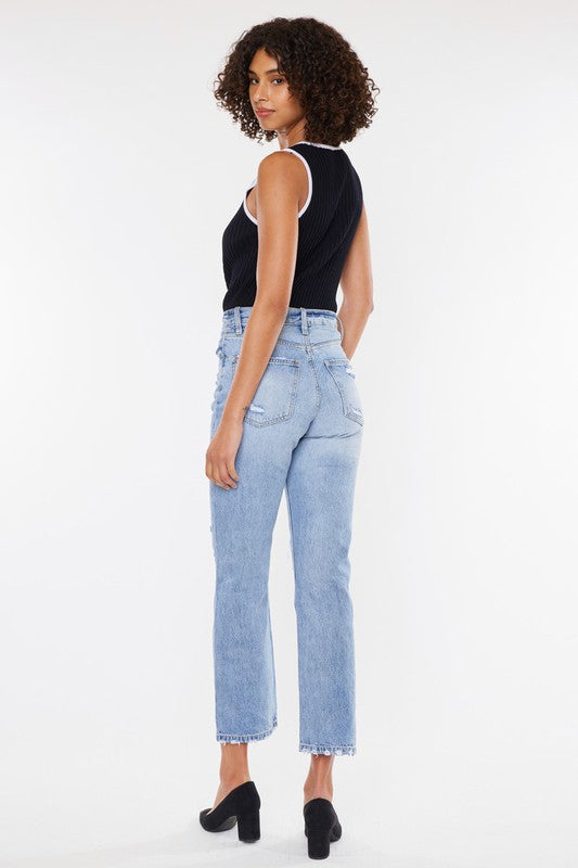 High Rise 90's Boyfriend Jeans - lolaluxeshop