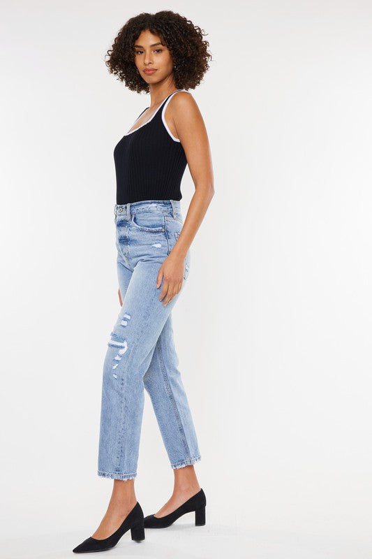 High Rise 90's Boyfriend Jeans - lolaluxeshop