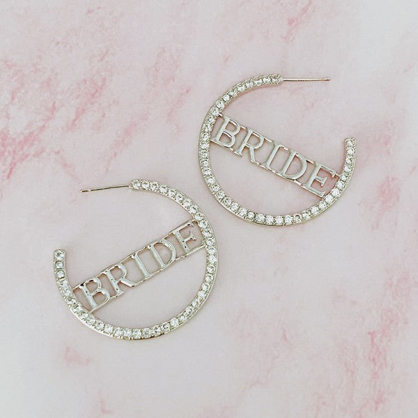 Bride Shines Hoop Earrings - lolaluxeshop