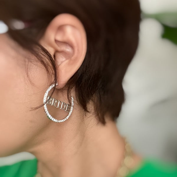 Bride Shines Hoop Earrings - lolaluxeshop