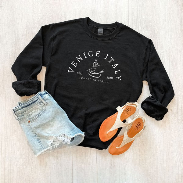 Venice Italy Graphic Sweatshirt - lolaluxeshop