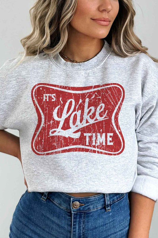 ITS LAKE TIME GRAPHIC SWEATSHIRT - lolaluxeshop