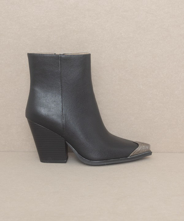 OASIS SOCIETY Zion - Bootie with Etched Metal Toe - lolaluxeshop