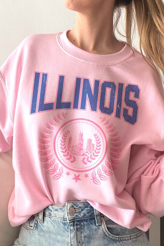 ILLINOIS GRAPHIC SWEATSHIRT - lolaluxeshop