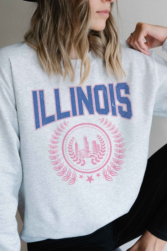 ILLINOIS GRAPHIC SWEATSHIRT - lolaluxeshop