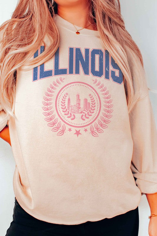 ILLINOIS GRAPHIC SWEATSHIRT - lolaluxeshop