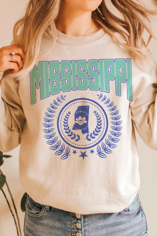 MISSISSIPPI GRAPHIC SWEATSHIRT - lolaluxeshop