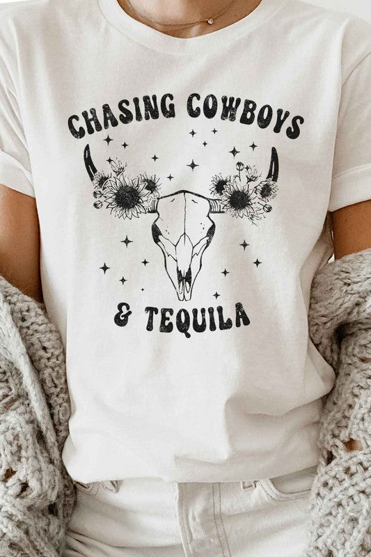 COWBOYS AND TEQUILA GRAPHIC TEE / T-SHIRT - lolaluxeshop