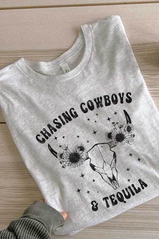 COWBOYS AND TEQUILA GRAPHIC TEE / T-SHIRT - lolaluxeshop