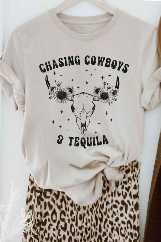 COWBOYS AND TEQUILA GRAPHIC TEE / T-SHIRT - lolaluxeshop