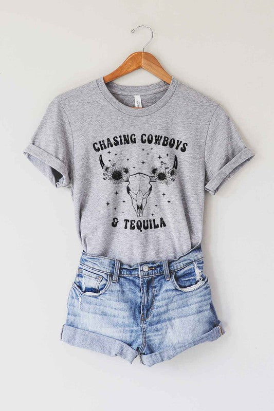 COWBOYS AND TEQUILA GRAPHIC TEE / T-SHIRT - lolaluxeshop