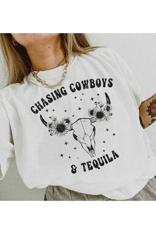 COWBOYS AND TEQUILA GRAPHIC TEE / T-SHIRT - lolaluxeshop