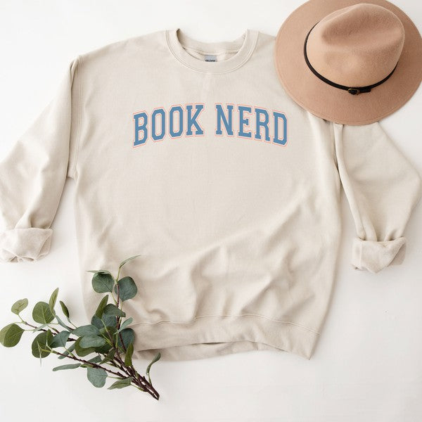 Varsity Book Nerd Graphic Sweatshirt - lolaluxeshop