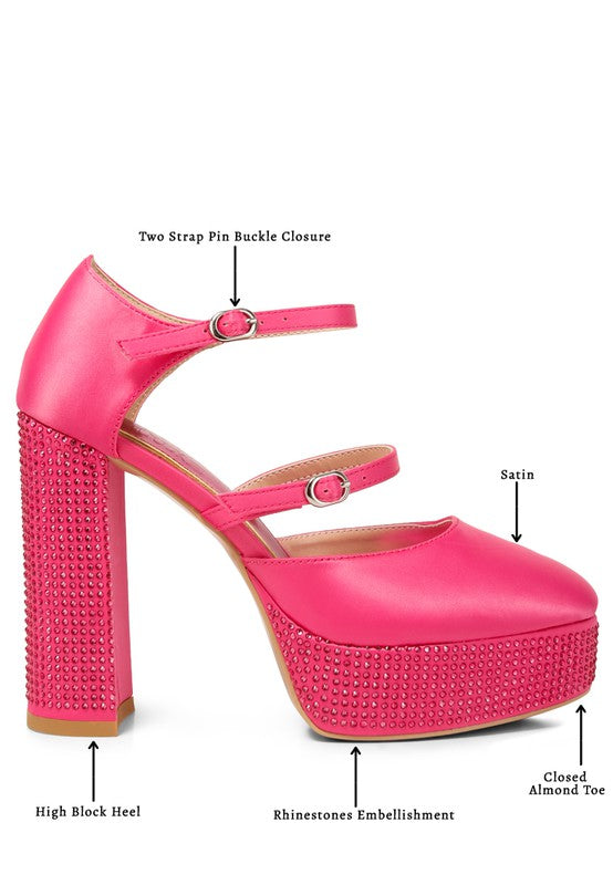 Shiver Rhinestones Embellished Platform Sandals - lolaluxeshop