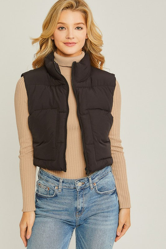 Puffer Vest With Pockets - lolaluxeshop