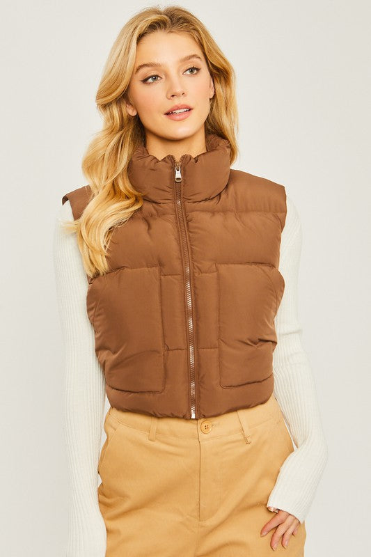 Puffer Vest With Pockets - lolaluxeshop