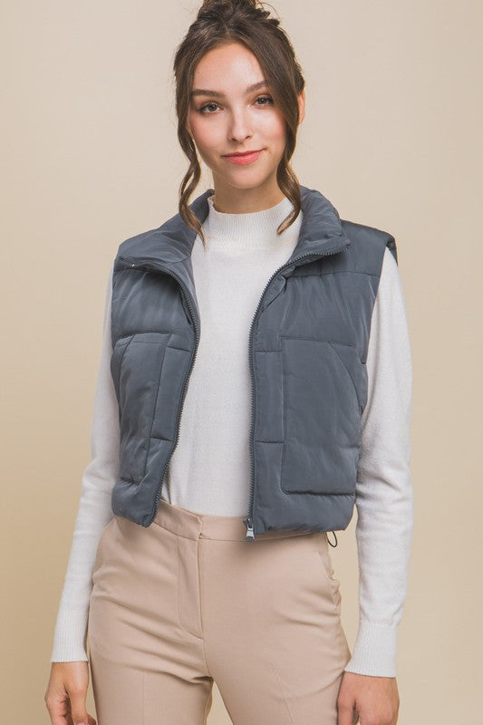 Puffer Vest With Pockets - lolaluxeshop