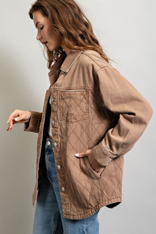 Quilted Button Down Jacket - lolaluxeshop